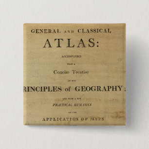 Title Page General & classical atlas 15 Cm Square Badge