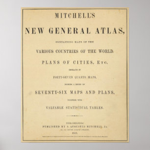 Title Page Mitchell's new general atlas Poster