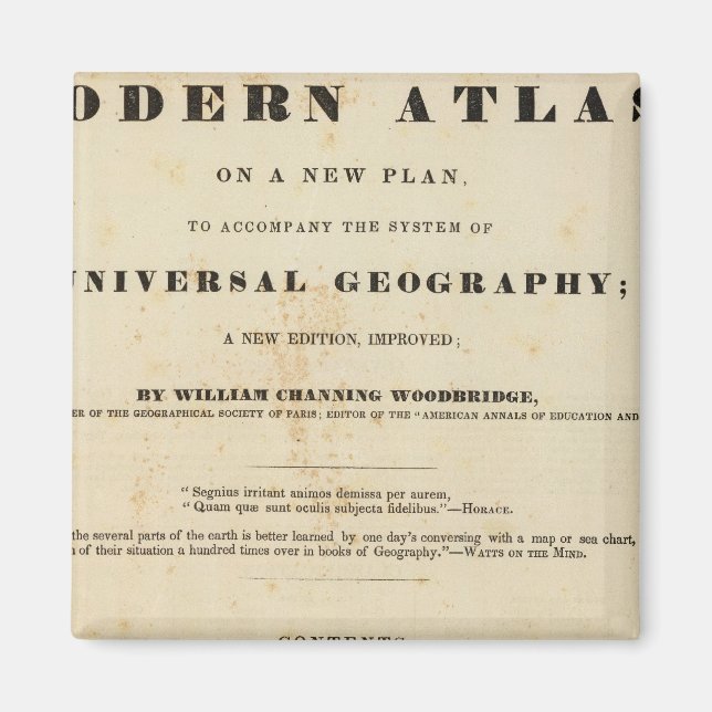 Title Page Modern atlas Magnet (Front)