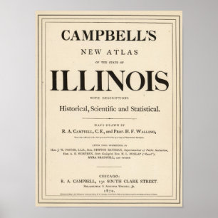 Title Page New atlas Illinois Poster
