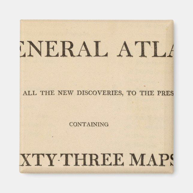 Title Page New, elegant general atlas Magnet (Front)