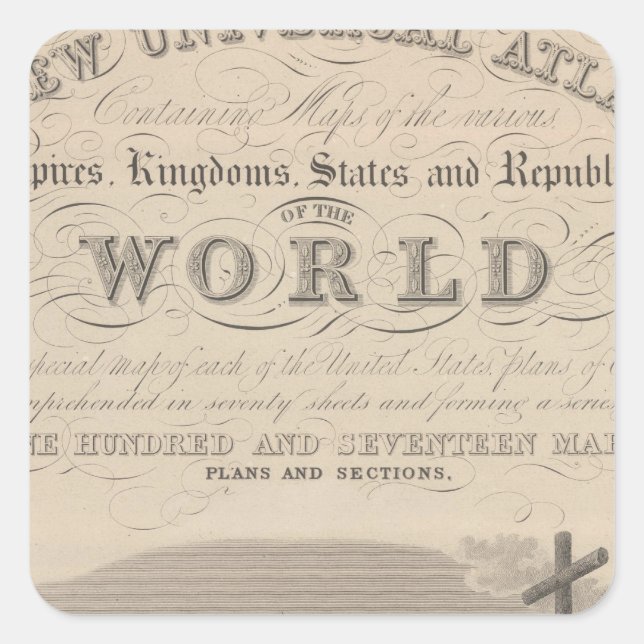 Title Page New Universal Atlas 2 Square Sticker (Front)