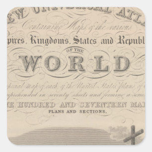Title Page New Universal Atlas 2 Square Sticker