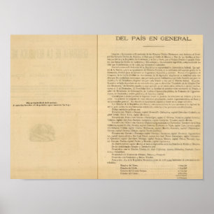 Title Page of 1874 Mexico Atlas Poster