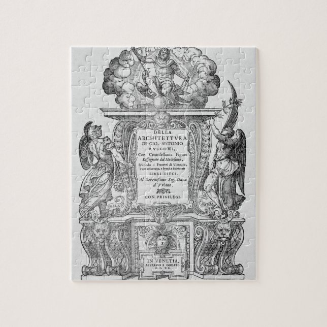 Title Page of 'Della Architettura', published 1590 Jigsaw Puzzle (Vertical)