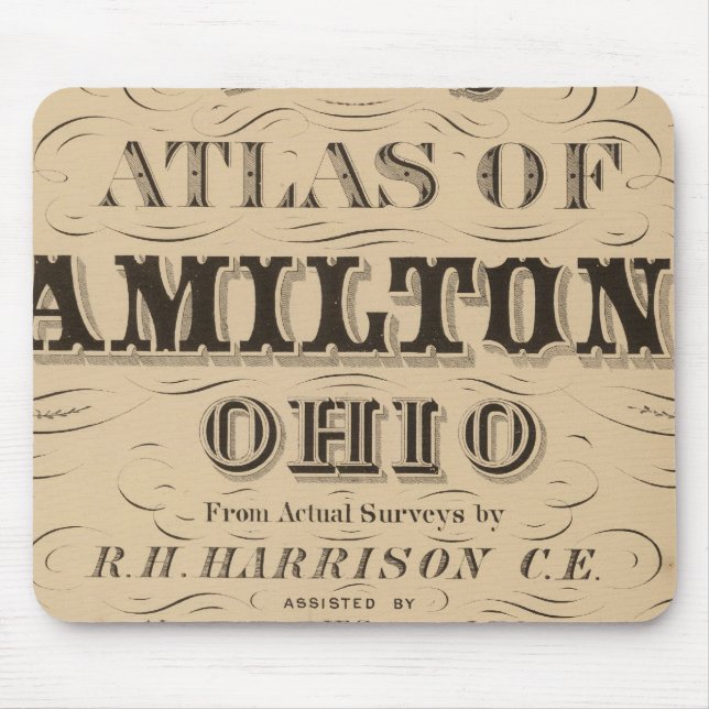 Title Page of Hamilton County Atlas Mouse Mat (Front)