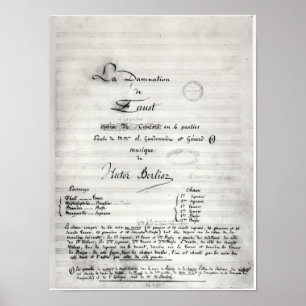 Title page of 'La Damnation de Faust' Poster