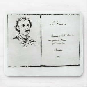 Title Page of 'Les Poemes' by Edgar Allan Poe Mouse Mat