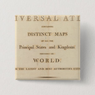 Title Page of New universal atlas 15 Cm Square Badge