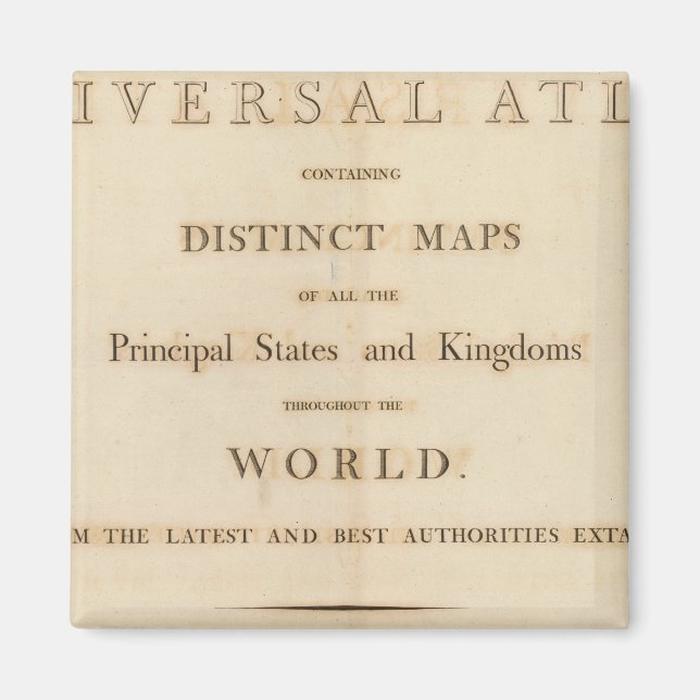 Title Page of New universal atlas Magnet (Front)