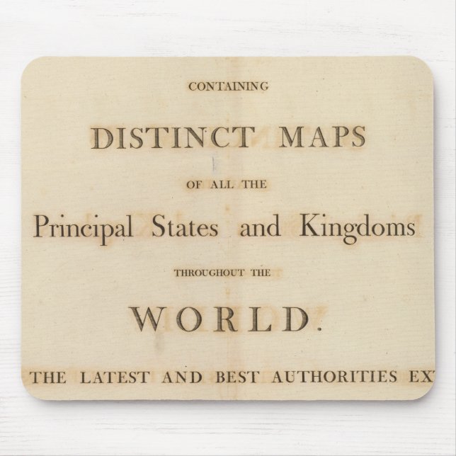 Title Page of New universal atlas Mouse Mat (Front)