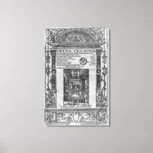 Title page of 'Opera Ciceronis', published 1520 Canvas Print