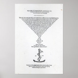 Title page of the Adages of Erasmus Poster