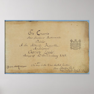 Title page of the 'Brandenburg Concertos' Poster