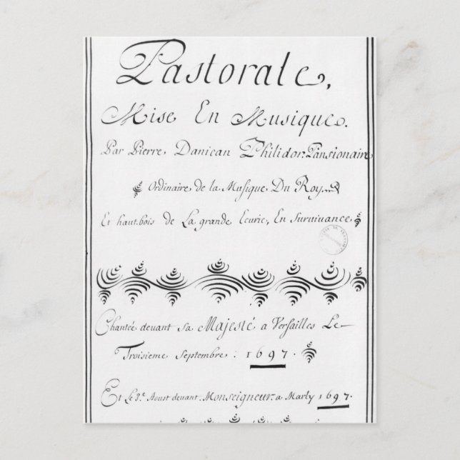 Title page of the 'Pastorale' Postcard (Front)