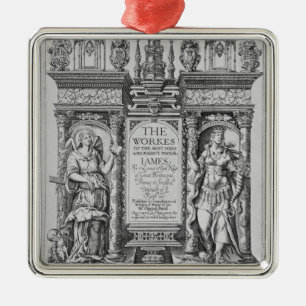 Title Page of 'The Works of James I', engraved by Metal Tree Decoration