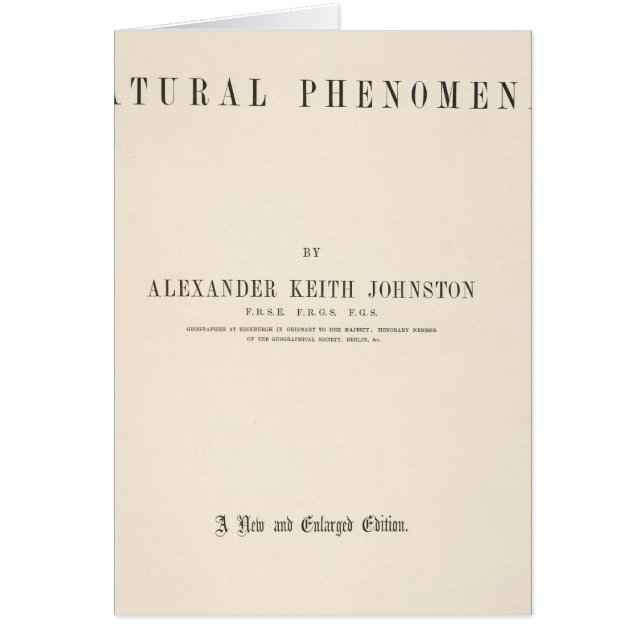 Title Page Physical atlas of natural phenomena (Front)
