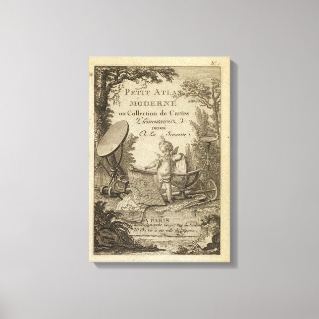 Title Page Small modern atlas Canvas Print (Front)