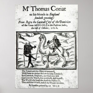 Title page, Thomas Coryat's travles in India Poster