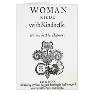 Title Page to 'A Woman Killed with Kindness'