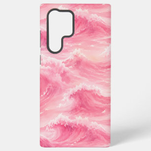 Title: Pink Watercolor Ocean Waves Samsung Galaxy Case