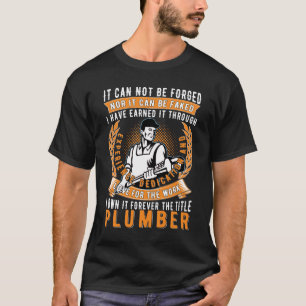 Title Plumber Plumbing Pipefitter Steamfitters T-Shirt