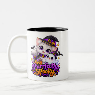 Title: Purrfectly Spooky – Halloween Cat Mug