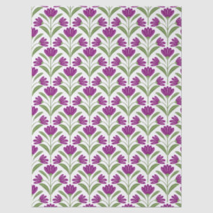 Title Retro Groovy Floral purple Tissue Paper