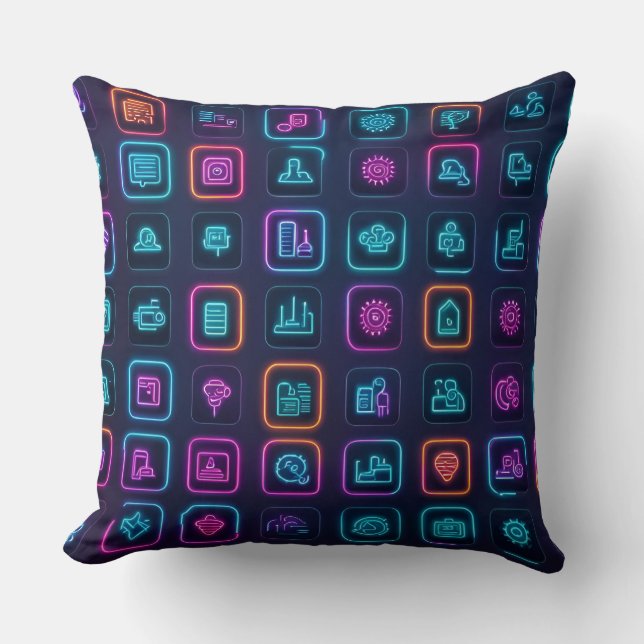 Title: set of icons for design , Collection of Vec Cushion (Front)