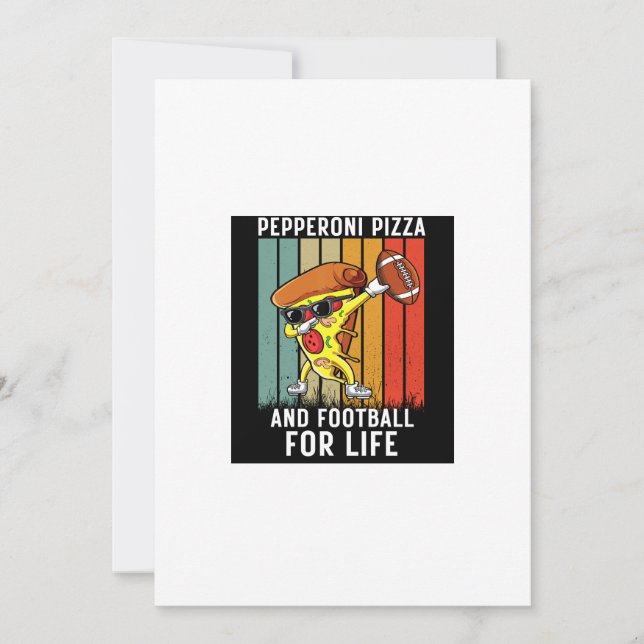 Title: Vintage American Football Illustration  Invitation (Front)