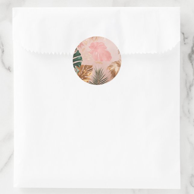 Title: Vintage Tropical Elegance Stickers (Bag)