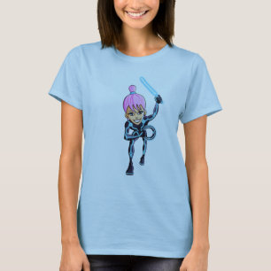 Title: Virtual reality girl warrior t-shirt/ hood T-Shirt