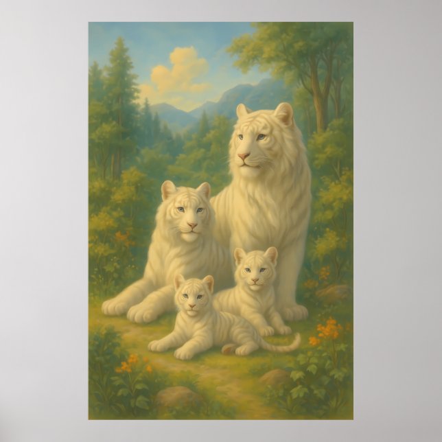 Title: White Tiger Dawn Ancestral Family Poster |  (Front)