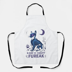 Title: X-Ray of Fright Fureak – Halloween Cat Apro Apron