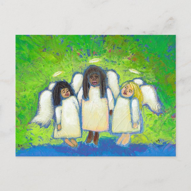 Titled:  Angels Sing to Me of Love and Loss - ART Postcard (Front)