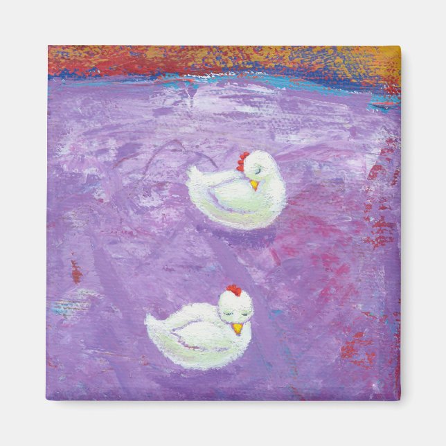 Titled:  Please Let Sleeping Chickens Lie Magnet (Front)