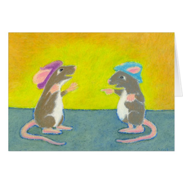 Titled:  Rats in Hats - Fun happy PERSONALIZED (Front Horizontal)