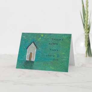 Titled:  The Land of Plenty (Leonard Cohen) Card