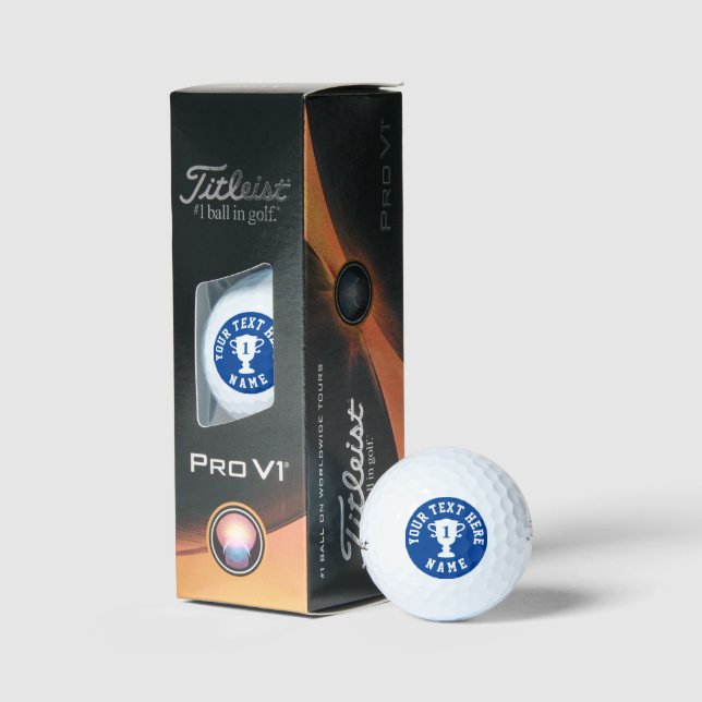 Titleist Pro V1 golf balls personalised with name (Packaging)