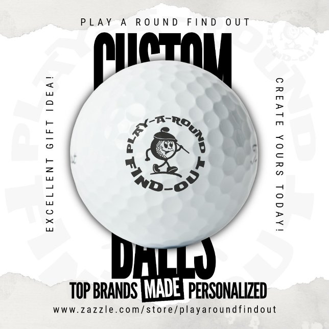 Titleist Pro V1 P.A.R.F.O. Mascot Logo Golf Balls (Custom Golf Balls by Play A Round Find Out, this is the flagship design baring the stores logo)