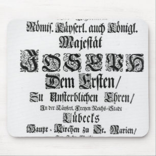 Titlepage of Abendmusik, 1705 Mouse Mat