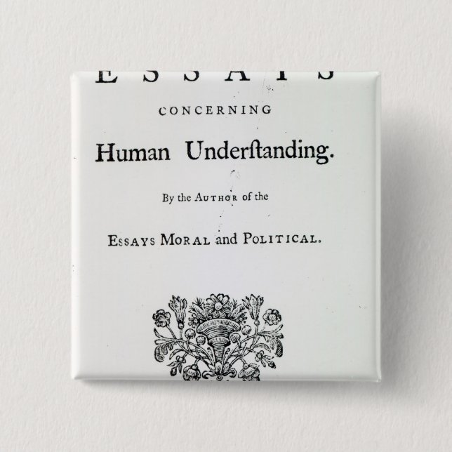 Titlepage of 'Philosophical Essays 15 Cm Square Badge (Front)