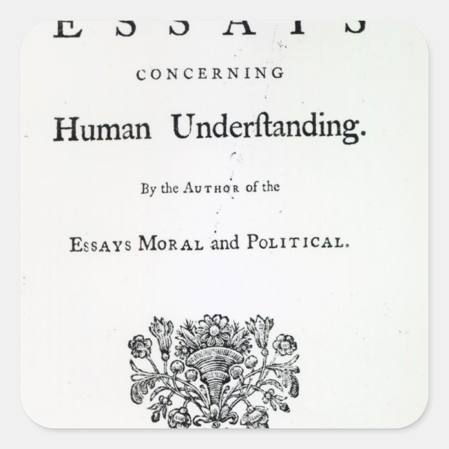 Titlepage of 'Philosophical Essays Square Sticker (Front)