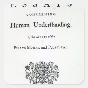 Titlepage of 'Philosophical Essays Square Sticker