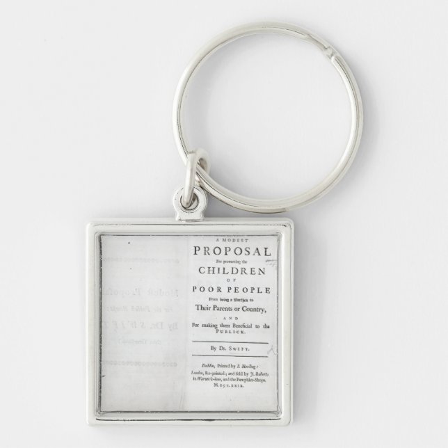 Titlepage to 'A Modest Proposal' Key Ring (Front)