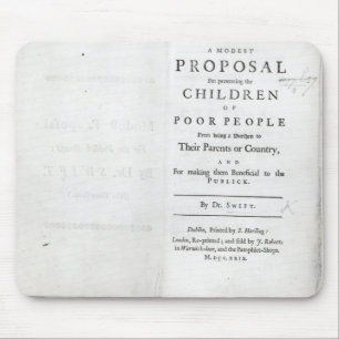 Titlepage to 'A Modest Proposal' Mouse Mat
