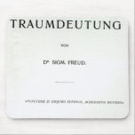 Titlepage to Die Traumdeutung by Sigmund Freud Mouse Mat<br><div class="desc">German School's Titlepage to 'Die Traumdeutung' by Sigmund Freud,  published in 1899 (print) located at a Private Collection. The Titlepage to 'Die Traumdeutung' by Sigmund Freud,  published in 1899 (print) was created around 1899 AD.</div>