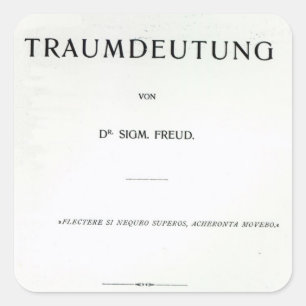 Titlepage to Die Traumdeutung by Sigmund Freud Square Sticker