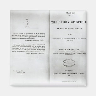 Titlepage to 'On the Origin of Species' Magnet