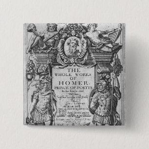 Titlepage to 'The Whole Works of Homer' 15 Cm Square Badge